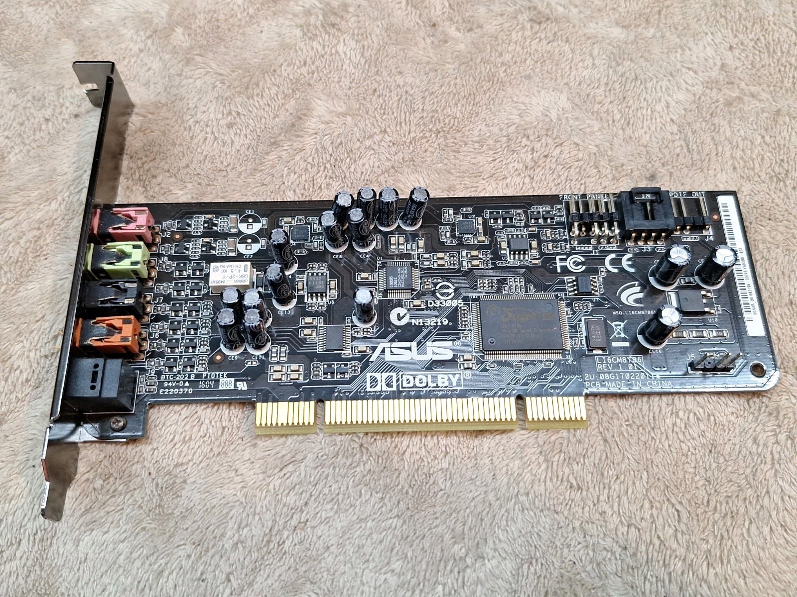 Asus Xonar DG Gaming Series PCI 5.1 Sound Card High Profile.