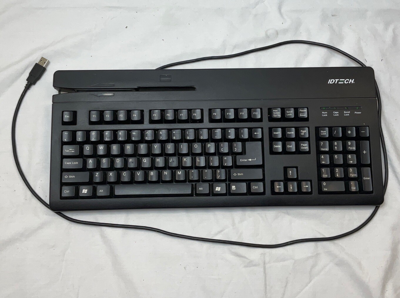 ID Tech With MagStripe Reader IDKA-234112B Wired Keyboard