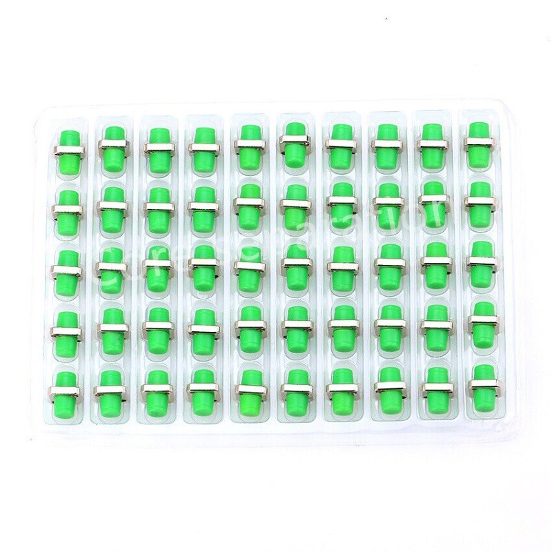 50Pcs FC to FC APC SM Fiber Optical Connector Optic Adapter Flange Coupler FC-FC