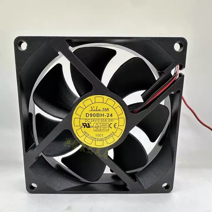 1PCS YATE LOON D90BH-24 24V 0.50A 9025 2-Wire Inverter Cooling Fan