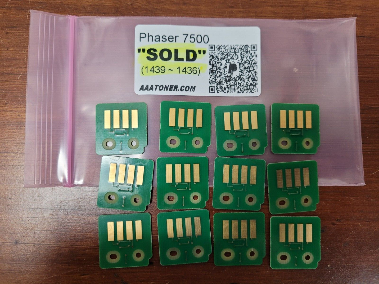 12 x Toner Chip for Xerox Phaser 7500, 7500N, 7500DN Refill (1439 - 1436 USA)