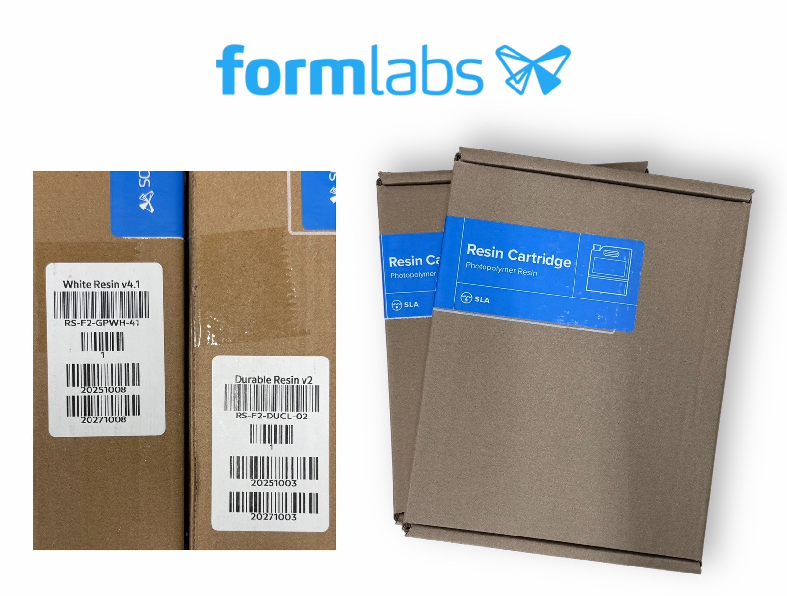 NEW Factory Sealed FORMLABS *Bundle* White Resin v4.1 + Durable Resin V2 