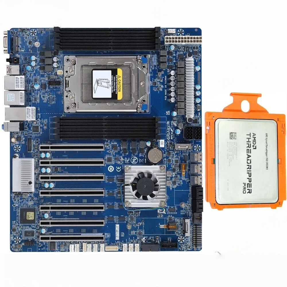 AMD Ryzen Threadripper Pro 5955wx+Gigabyte MC62-G40 Rev 1.0 16Core combination