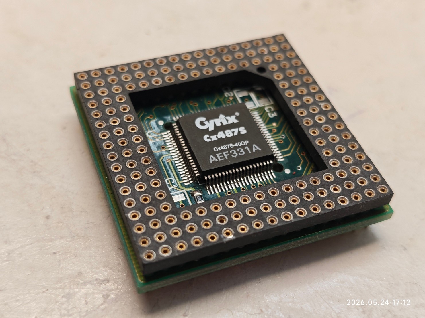 PGA168 Cyrix Cx487S-40QP FasMath 486 Upgrade FPU Module Coprocessor Socket 3