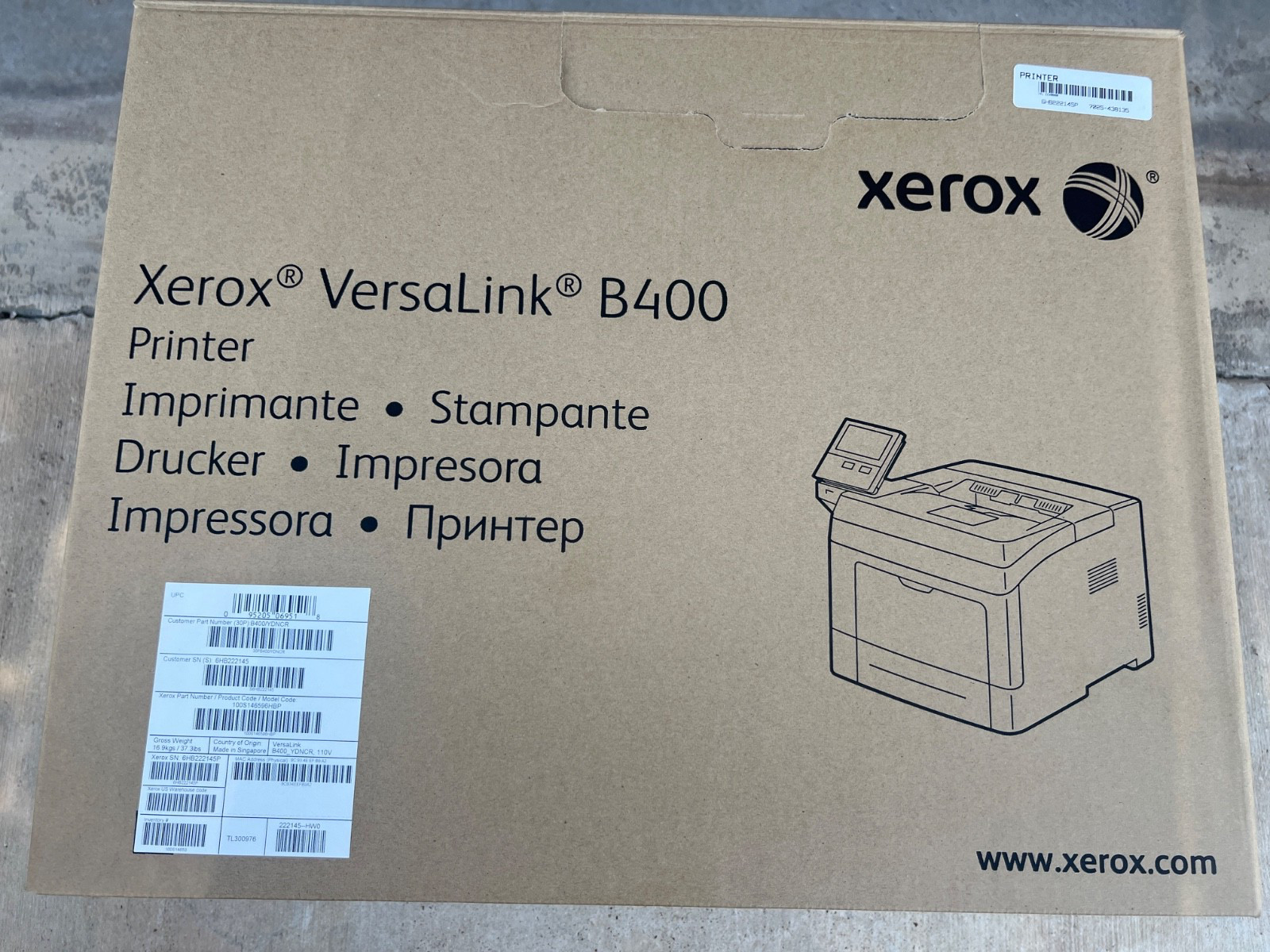 New in box Xerox B400YDNCR laser printer - Excellent Price