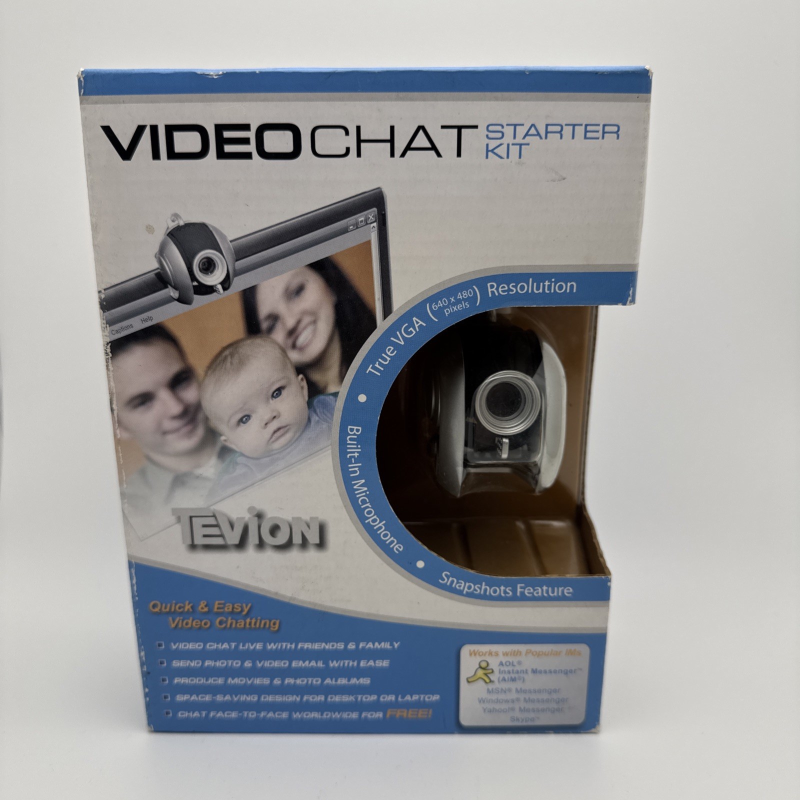 Tevion WEBCAM Video Chat New Sealed Vintage Web Camera Stream USB Starter Kit