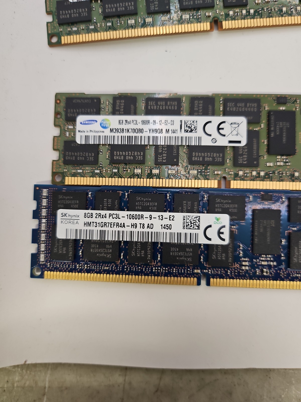 LOT OF 12- 8GB 2RX4 PC3L-10600R SERVER RAM 