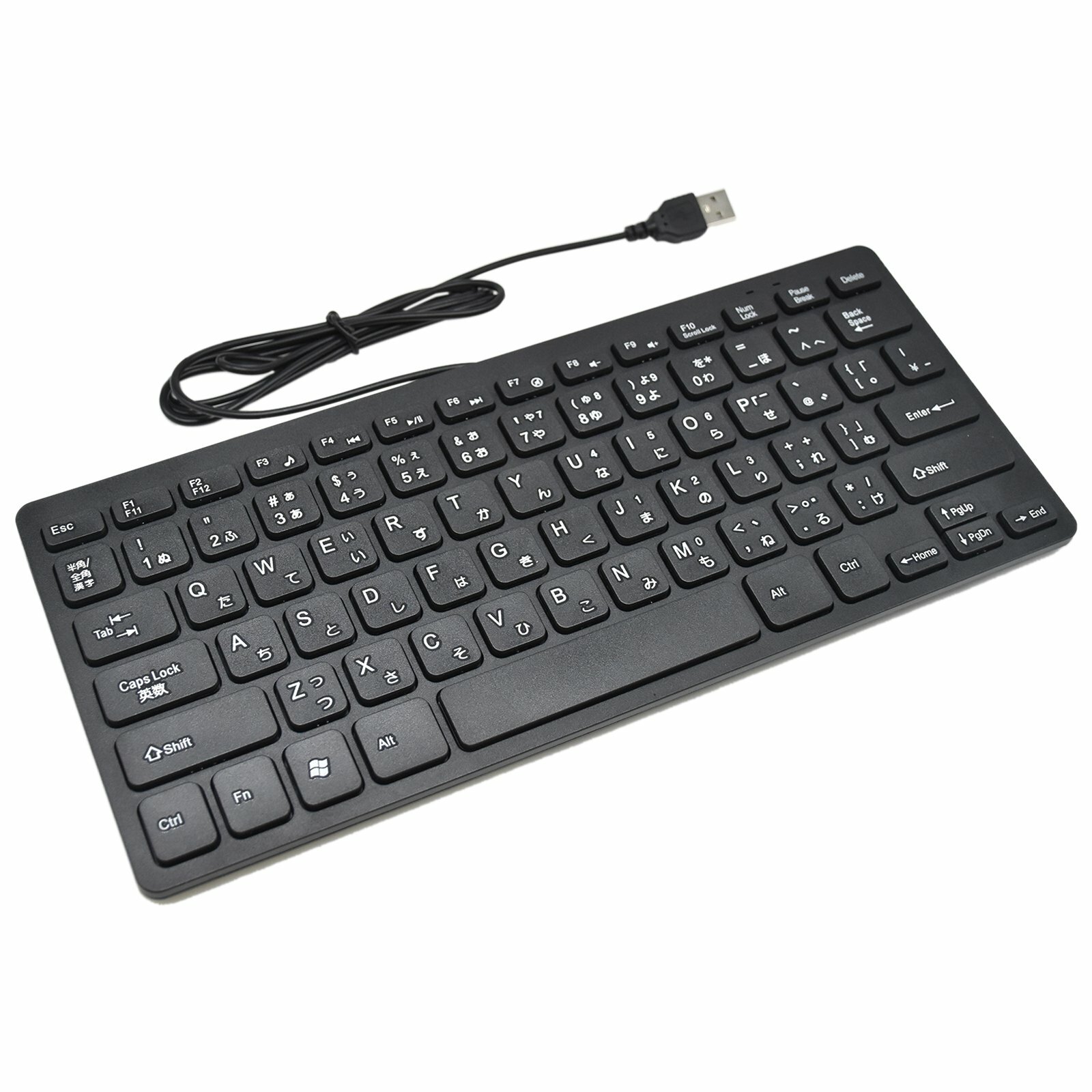 Japanese/English Language 78 Keys Slim Mini Portable Wired USB Keyboard for PC