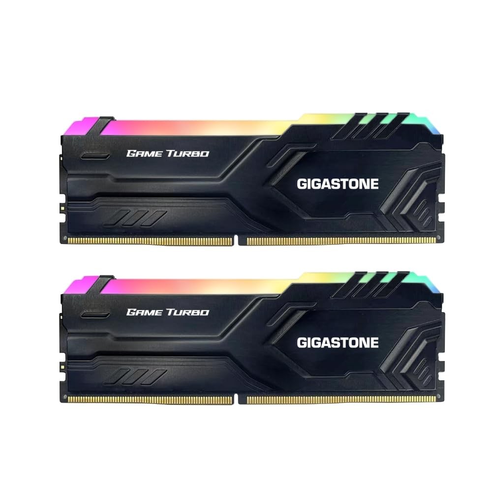 【RGB DDR4 RAM】GIGASTONE Game TURBO 32GB Kit (2x16GB)DDR4 2x16 GB, 3200