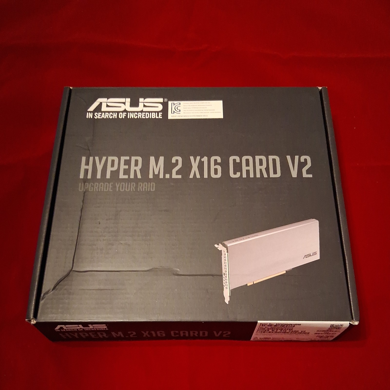 ASUS Hyper M.2 X16 PCIe 3.0 X4 Expansion Card V2 for Intel VROC and AMD Ryzen