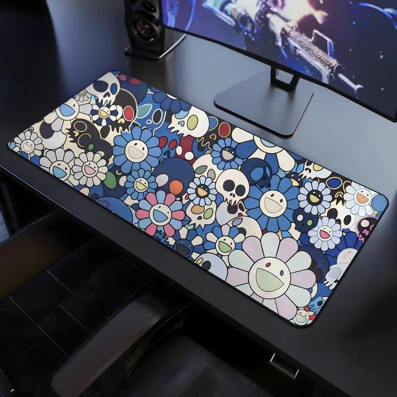 Takashi Murakami Sunflower Blue 3464 Gaming Mouse Pad Desk Mat Accessories