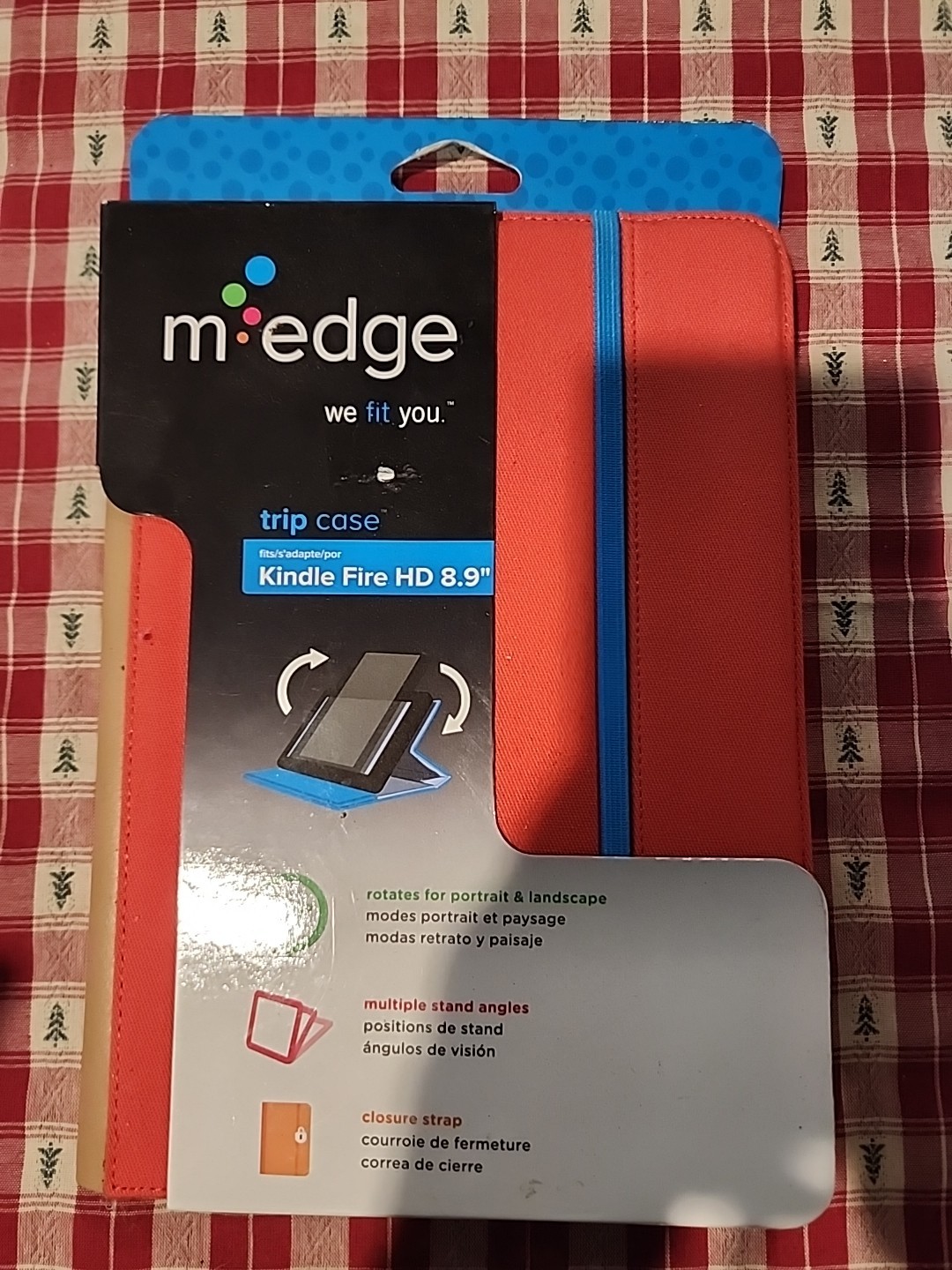 M-Edge Trip 360 Case Kindle Fire HD 8.9" Red / Brown Brand New A91-TR-C-PG