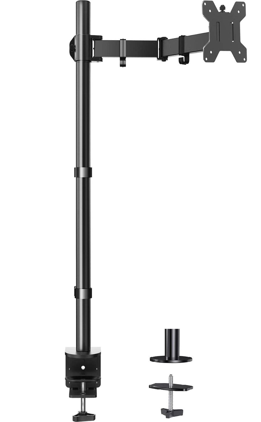 HUANUO Single Monitor Stand Desk Mount, Extra Tall 39 Inch Fully Adjustable S...