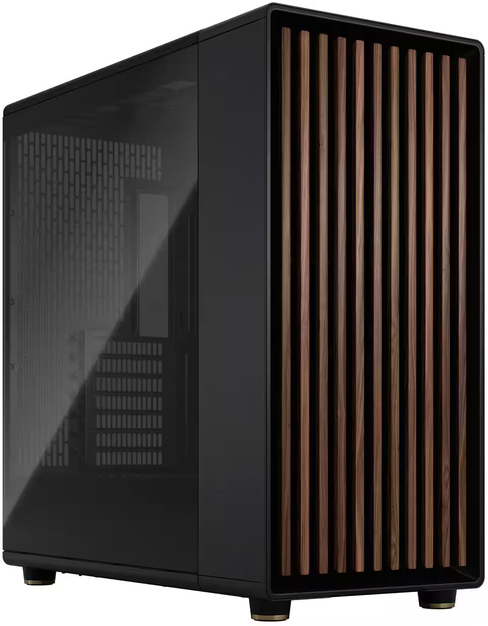Fractal Design - North XL Charcoal Black Chassis with Walnut Front and Dark T...