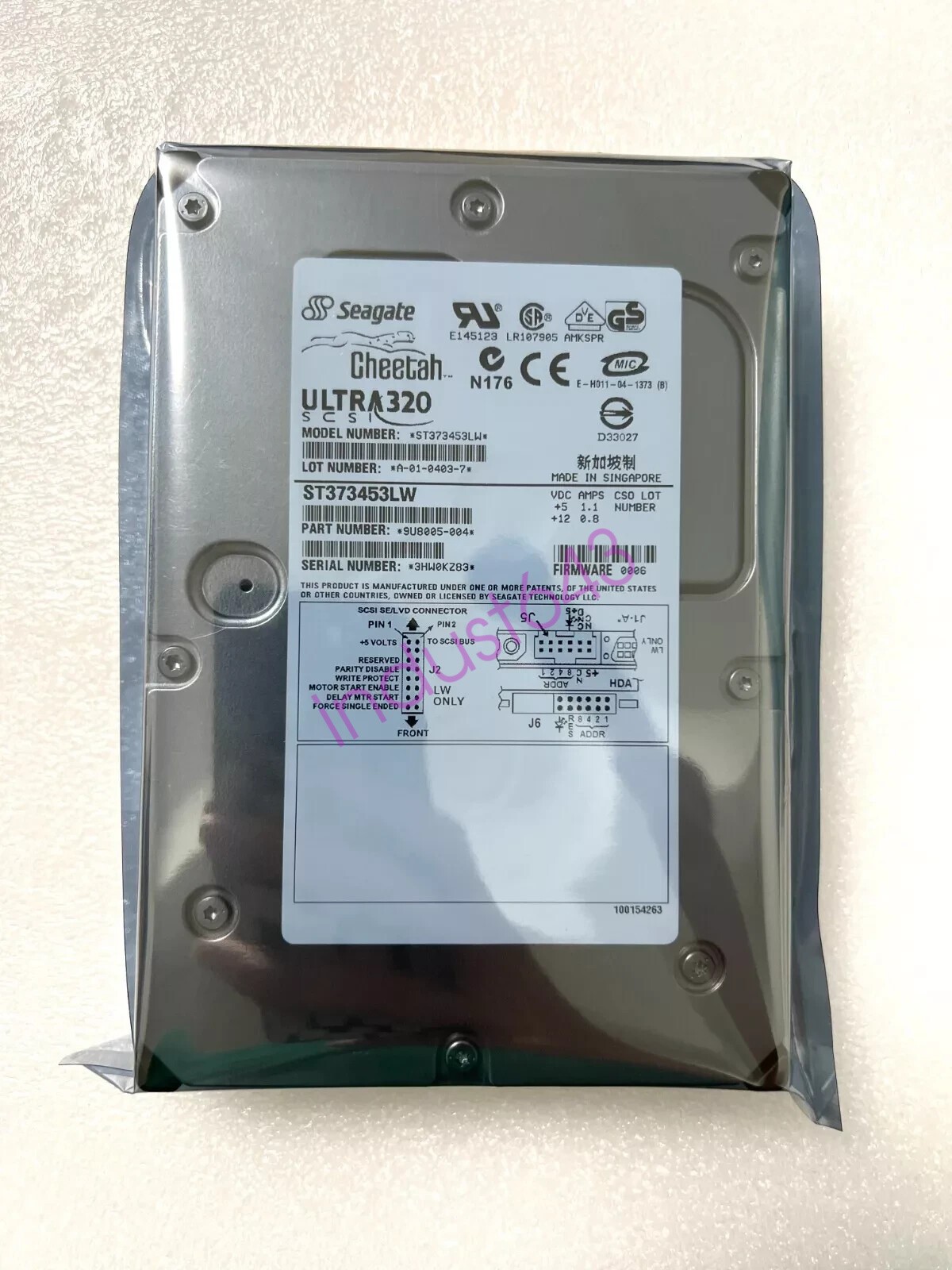 ST373453LW Seagate Cheetah 15K.3 73.4GB SCSI 68pin 3.5 in U320 HDD Hard Drive