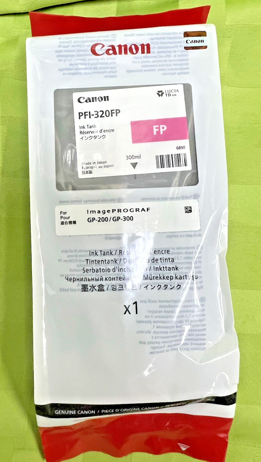 Canon 3500C001 PFI-320 FP Pigment Ink Tank Fluorescent pink SEALED 04/2026