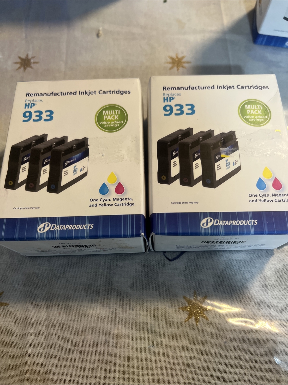 2 Pack DataProducts Inkjet Printer Ink Cartridge HP 933 Cyan Magenta Yellow