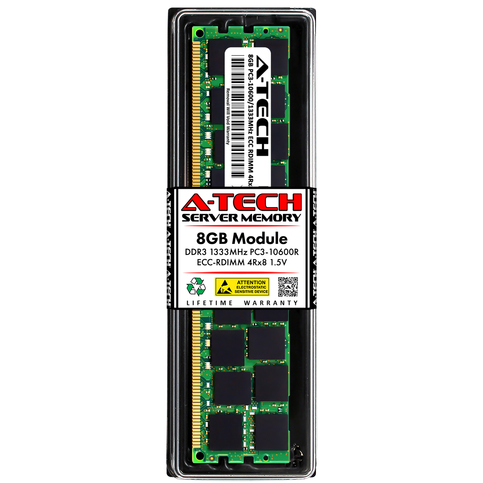 8GB DDR3 PC3-10600 RDIMM (Replacement for Kingston KVR1333D3Q8R9S/8G) Memory RAM