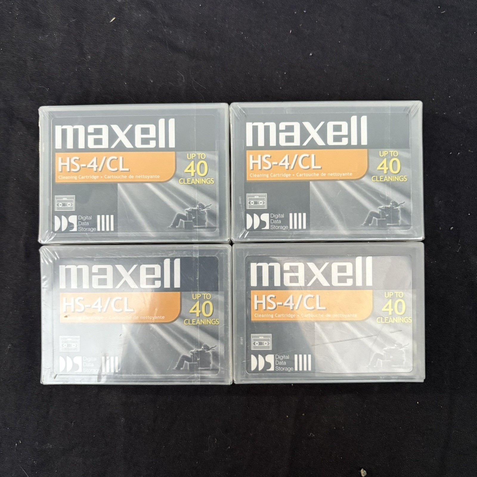 Brand New : Maxell HS-4/CL up to 40 Cleaning Bundle of Four