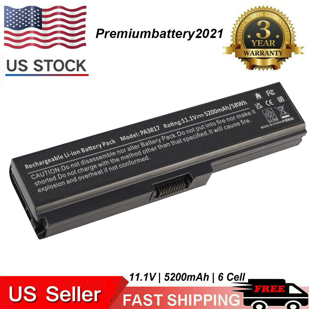 Laptop Battery for Toshiba Satellite L755D-S5204 L755-S9520D PA3817U-1BRS 6 Cell