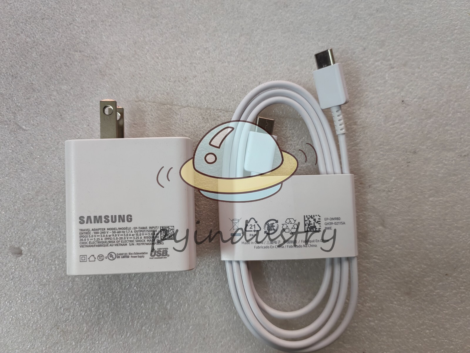 100%Genuine Samsung EP-TA865 65W USB-C 20V charger for Samsung NP960QFG-KA1US