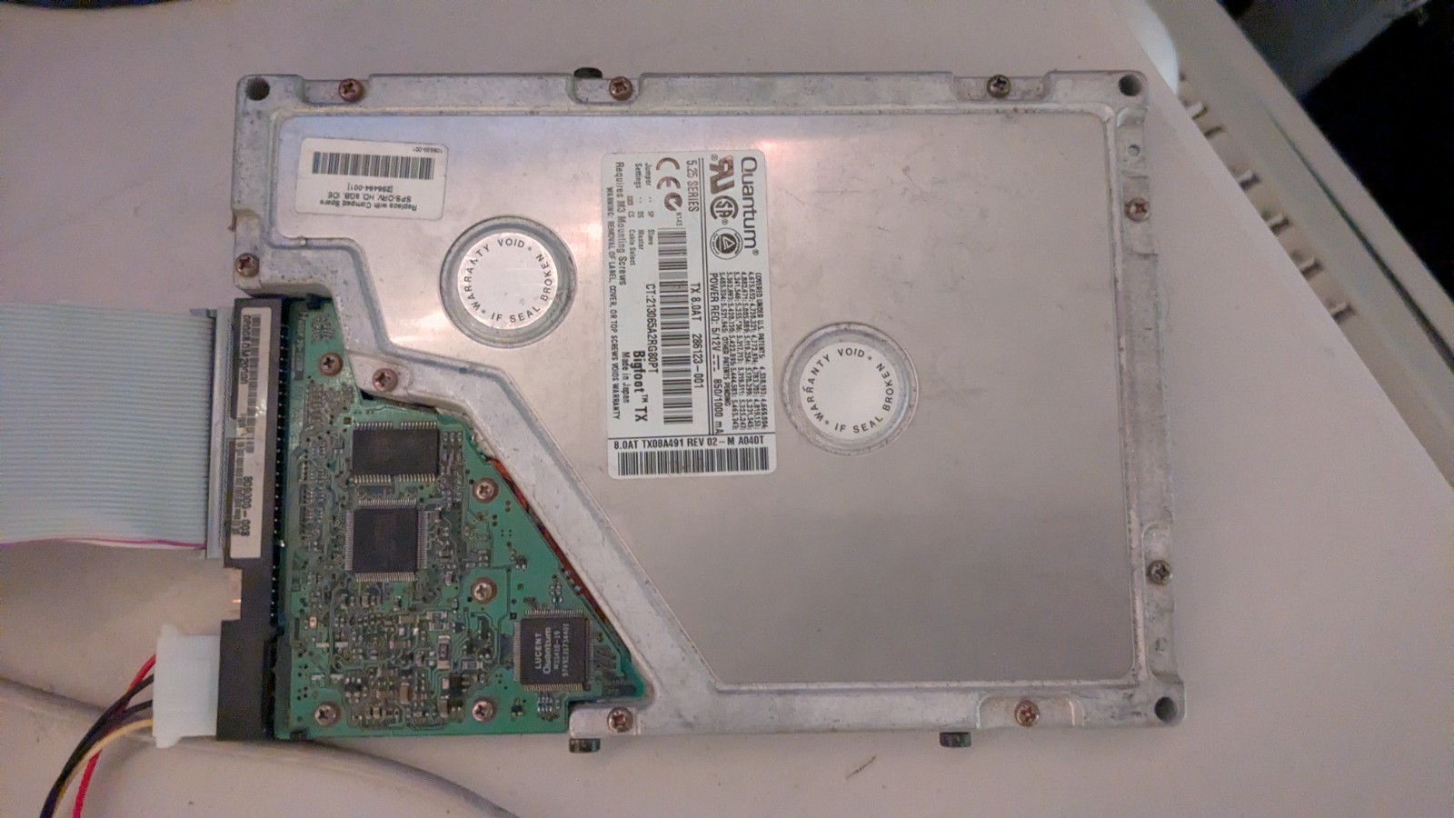 Vintage PC Computer Internal Hard Drive Quantum Bigfoot TX 8GB 5.25 Series IDE