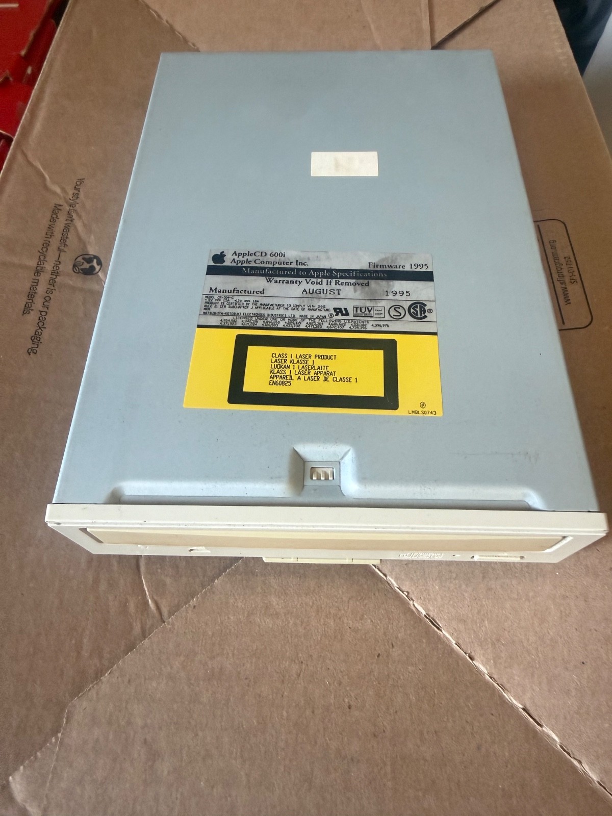 AppleCD 600i SCSI CDROM Drive 678-0065 CD-504-C Firmware 1995 