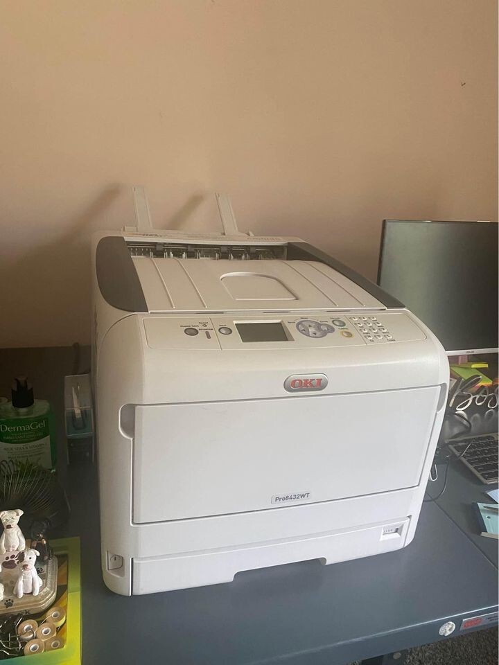 OKI PRO 8432WT Printer Digital Heat FX White Toner LED Printer with RIP & Dongle