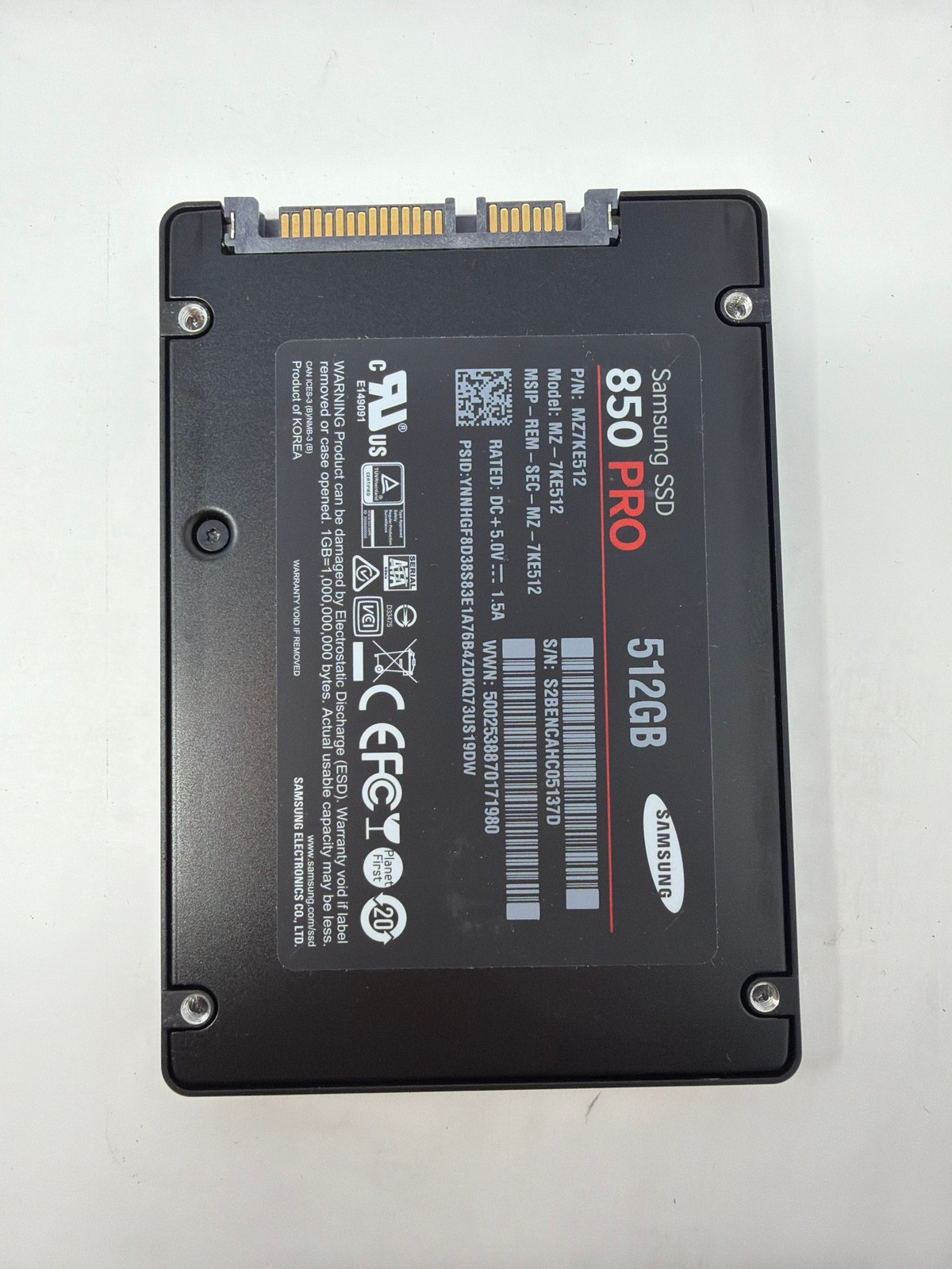 Samsung 850 PRO 512GB SATA Grade B