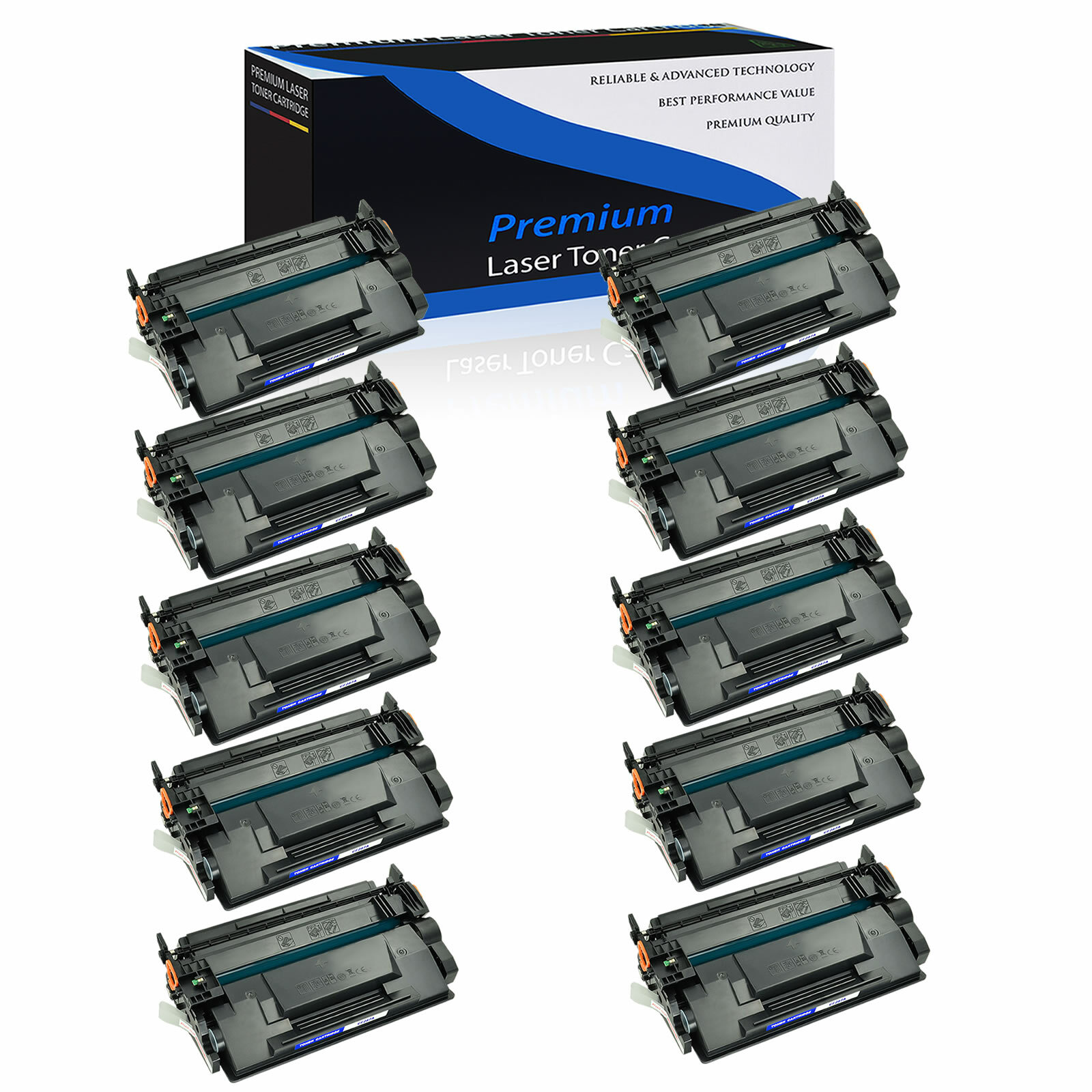10PK CF287A 87A Black Toner for HP LaserJet M501 M506 M506x MFP M527 M527dn