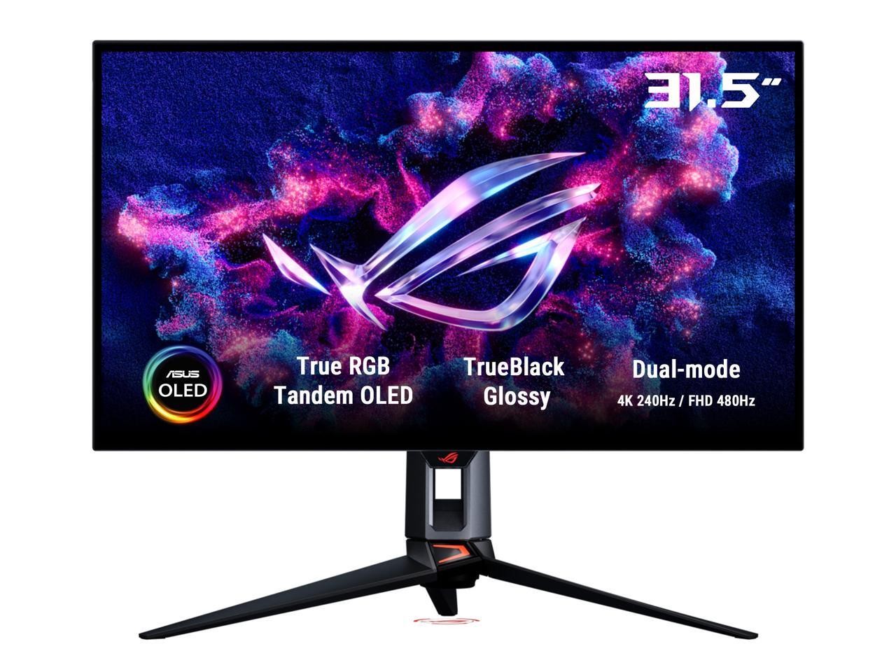 ASUS ROG 32" 4K 240Hz Tandem RGB OLED Gaming Monitor (PG32UCWM) - Dual Mode HD 4