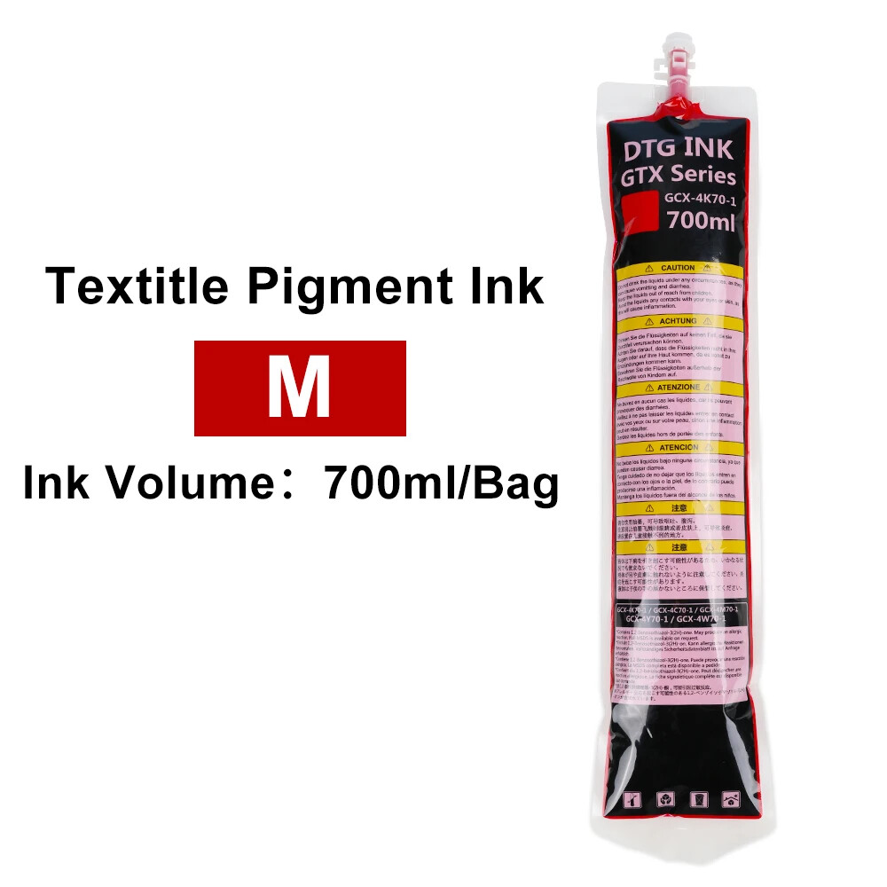 700ml Compatible ink bag DTG ink bag with chip for Brother GTX series printer