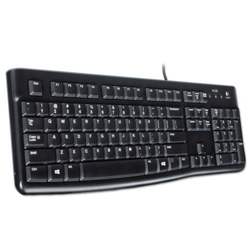 Logitech K120 Ergonomic Desktop Wired Keyboard USB Black (920002478) - [LN]™