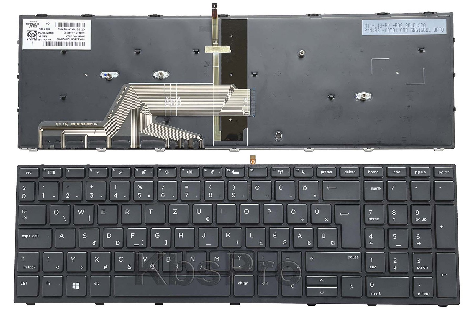 New/Oirg Hungarian Keyboard for HP Probook 450 G5 455 G5 470 G5 Magyar Backlit