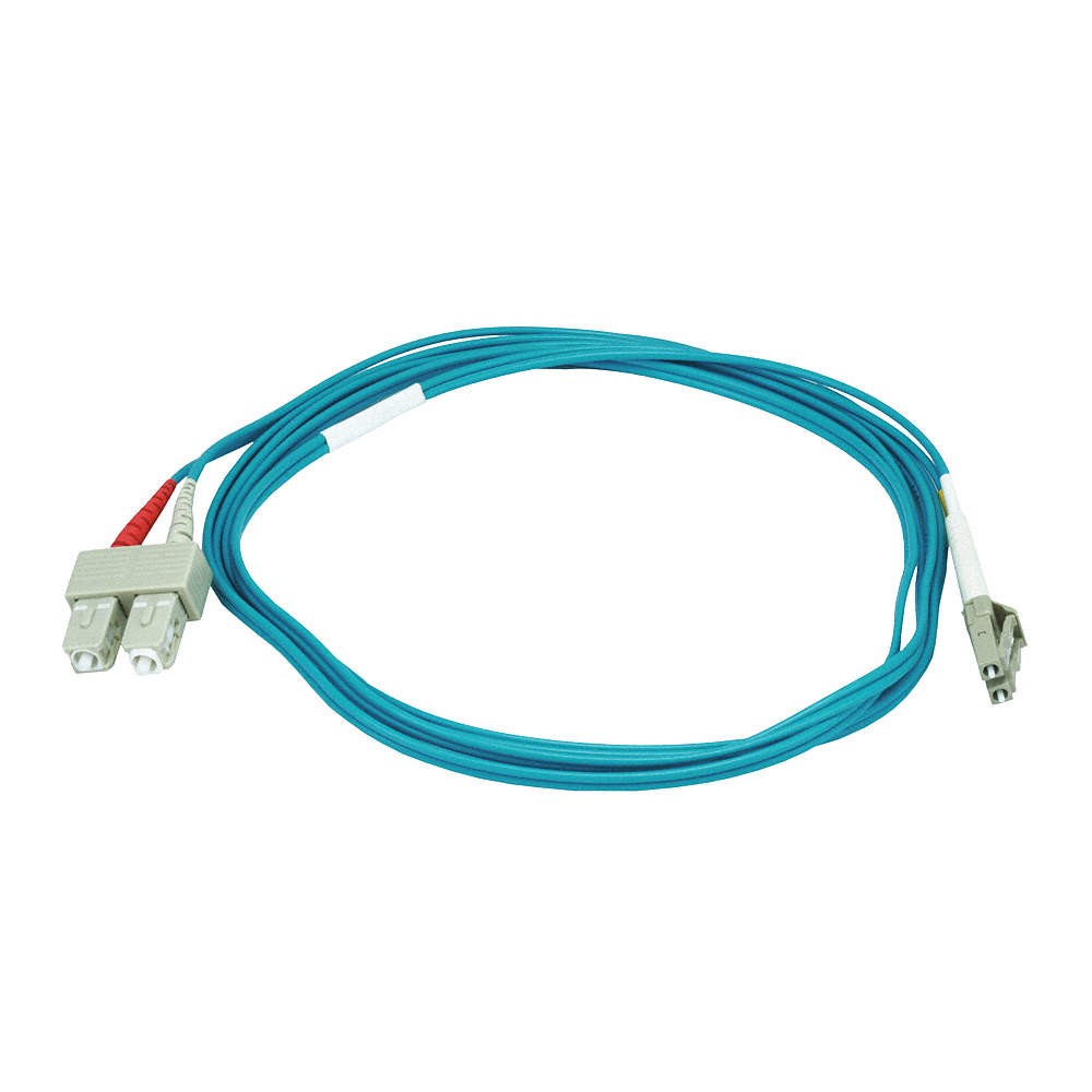 MONOPRICE 6391 Fiber Cord,Duplex,LC, SC,2m,Aqua 13U469