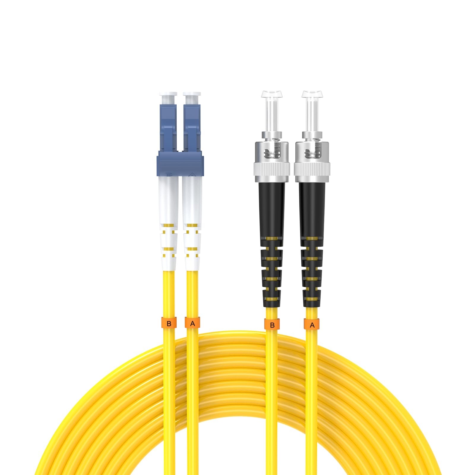 15Meters 50ft LC/UPCST/UPC SingleMode Fiber Optic Cable OS2 Duplex 9/125