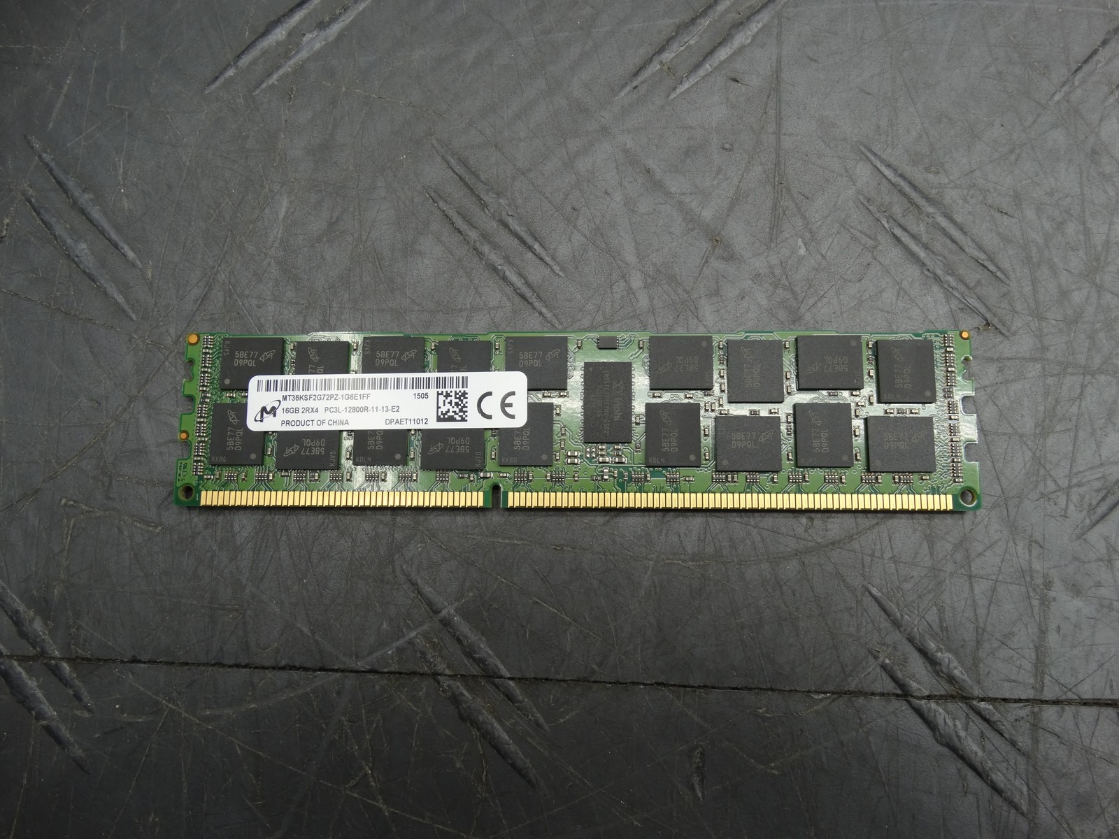 Micron 16GB 2Rx4 PC3L-12800R-11-13-E2 ECC REG Server RAM MT36KSF2G72PZ-1G6E1FF