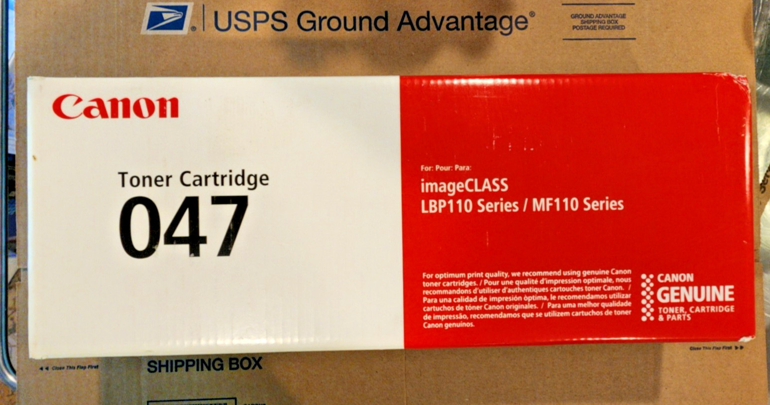 Genuine Canon 047 Black Toner Cartridge New OEM imageCLASS MF110 MF113w LBP113w