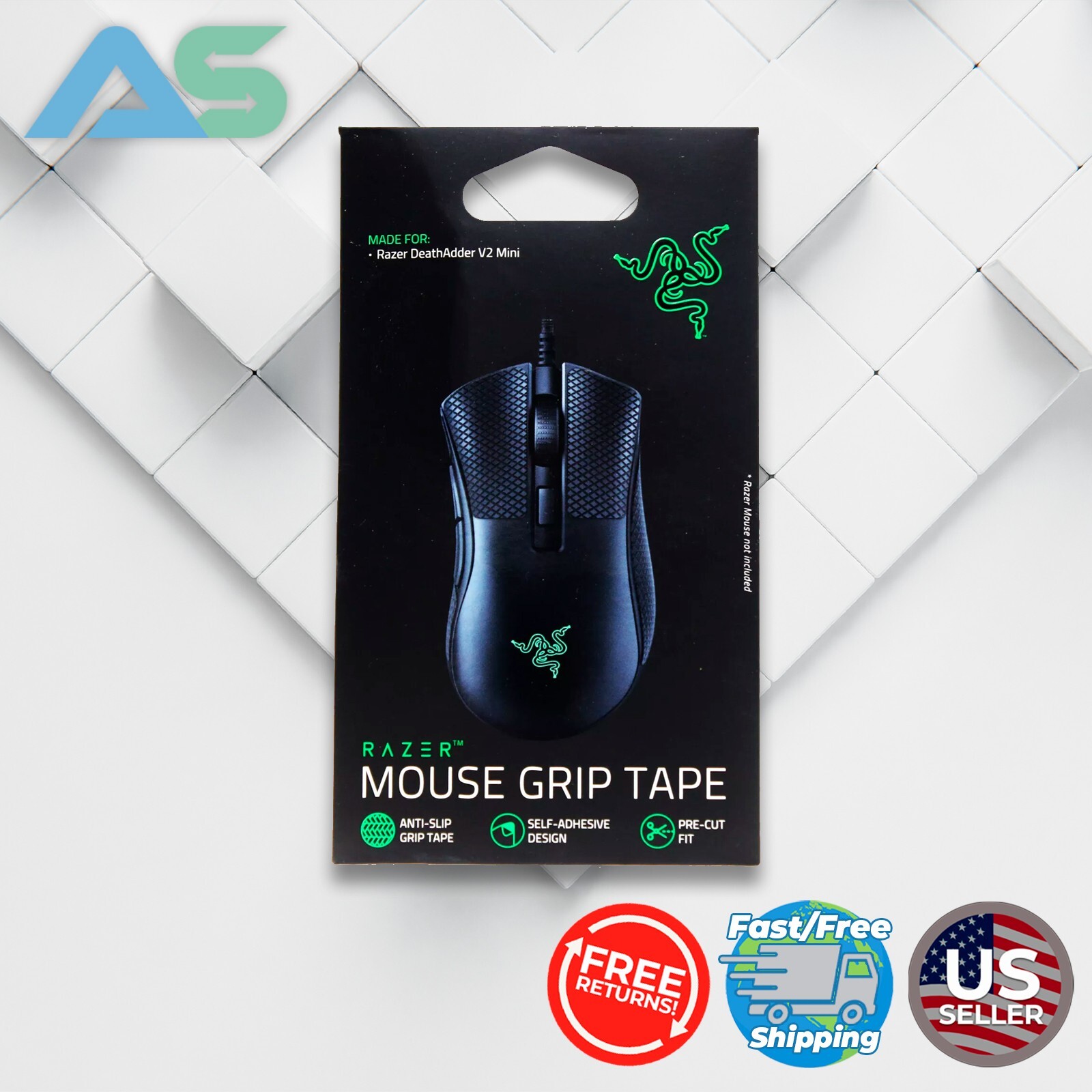 🐍 Original Razer Mouse Anti-Slip Grip Tape - For Model Razer DeathAdder V2 Mini