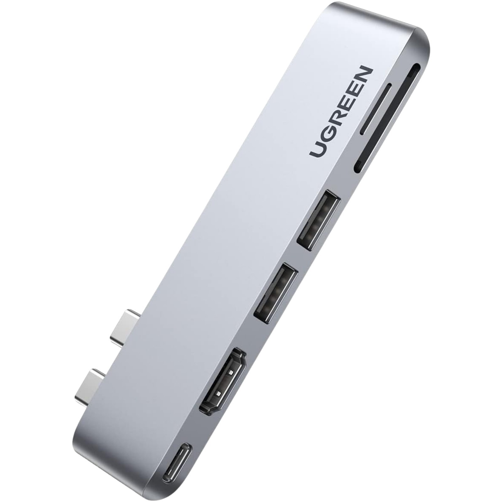 UGREEN 6-in-2 USB-C Hub for MacBook Pro/Air, 4K HDMI, USB 3.0, SD/TF Reader