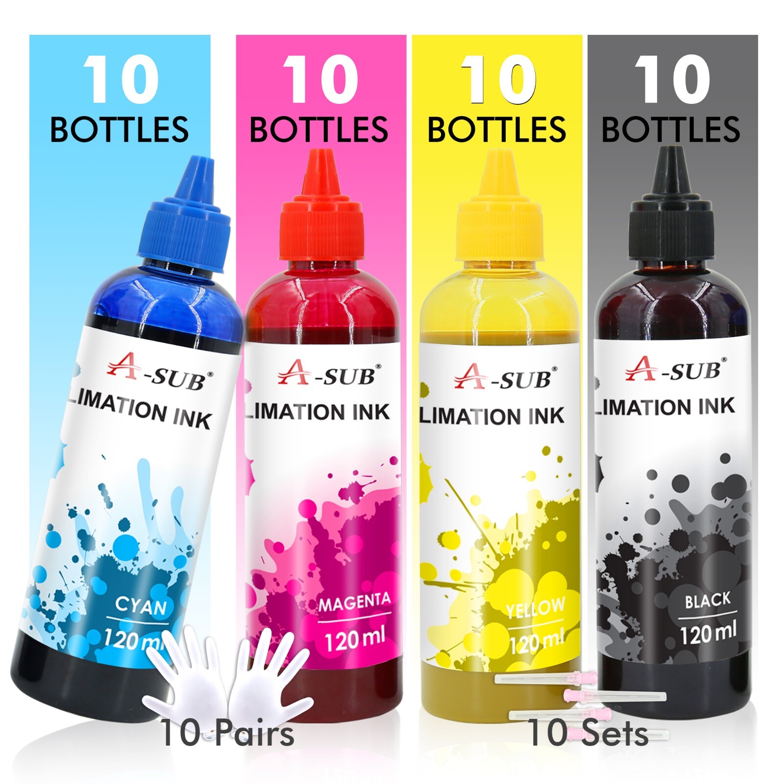 4800ML Bulk A-SUB Sublimation Ink for Inkjet Printer EcoTank Workforc Surecolor