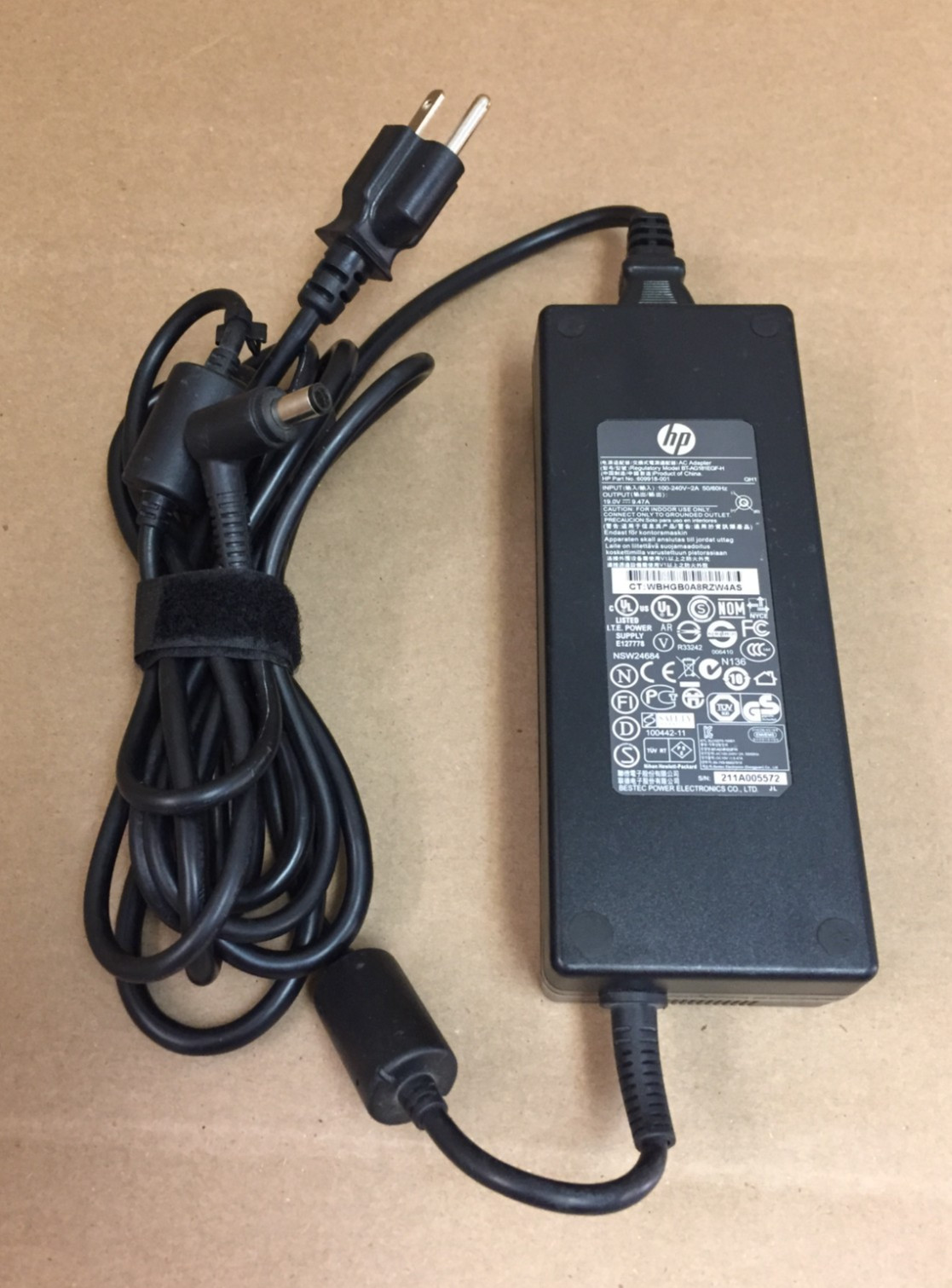 Genuine HP 180W AC Power Adapter Charger 19V 9.47A 609918-001 w/Cord