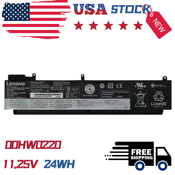 Original 24Wh 11.25V 00HW023 SB10F46461 Battery For Lenovo ThinkPad T460s T470s