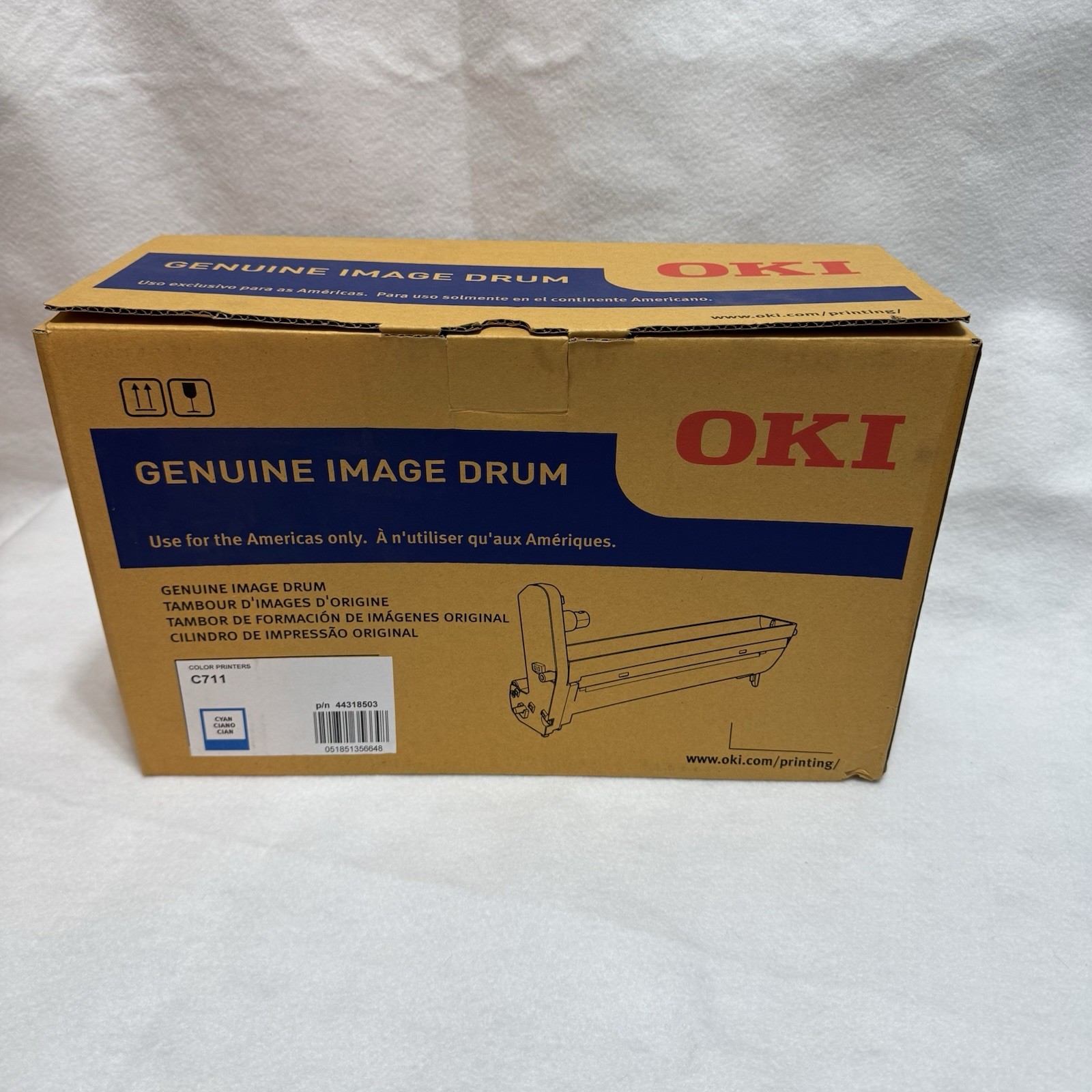 OKI Okidata Genuine C711 Series Cyan Image Drum P/N 44318503 - NEW SEALED