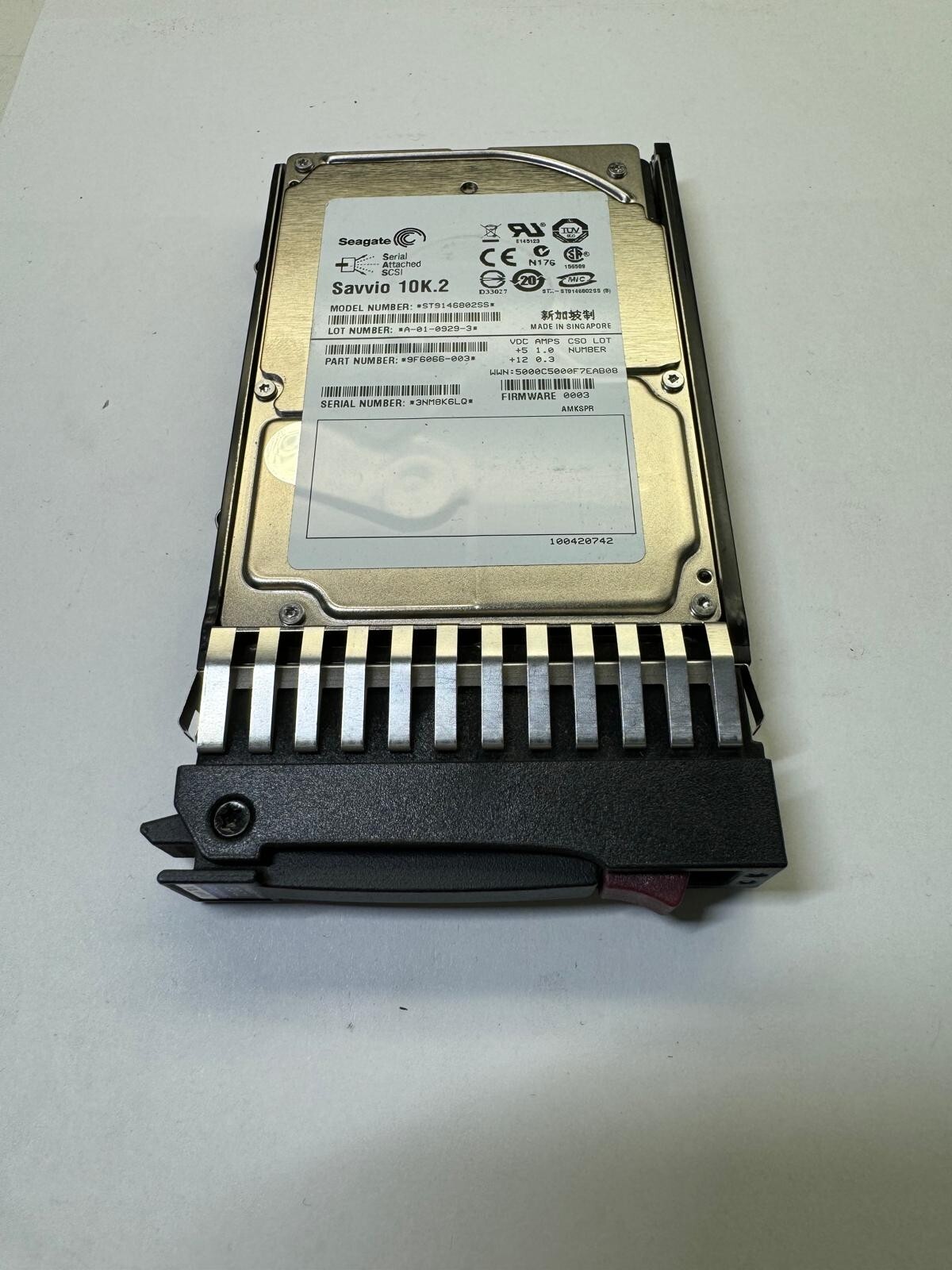 SEAGATE Savvio 10k.2 ST9146802SS HDD 72GB SAS 2.5" 10.0K RPM HDD