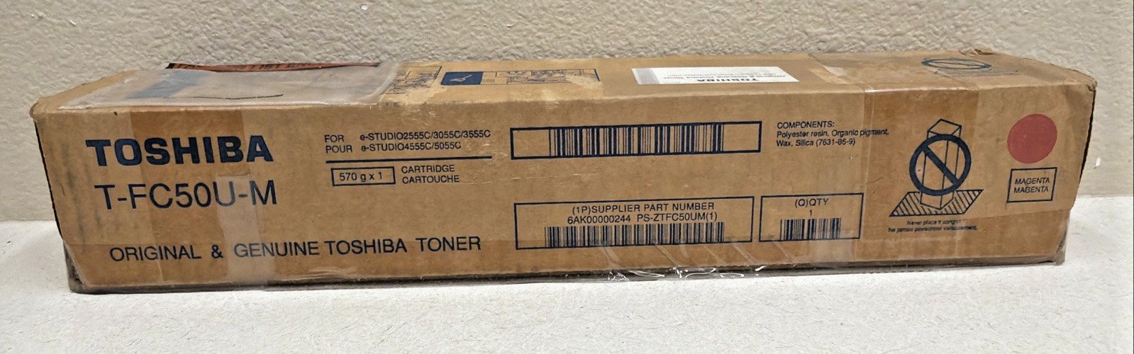 GENUINE TOSHIBA T-FC50U-M TFC50UM MAGENTA TONER CARTRIDGE