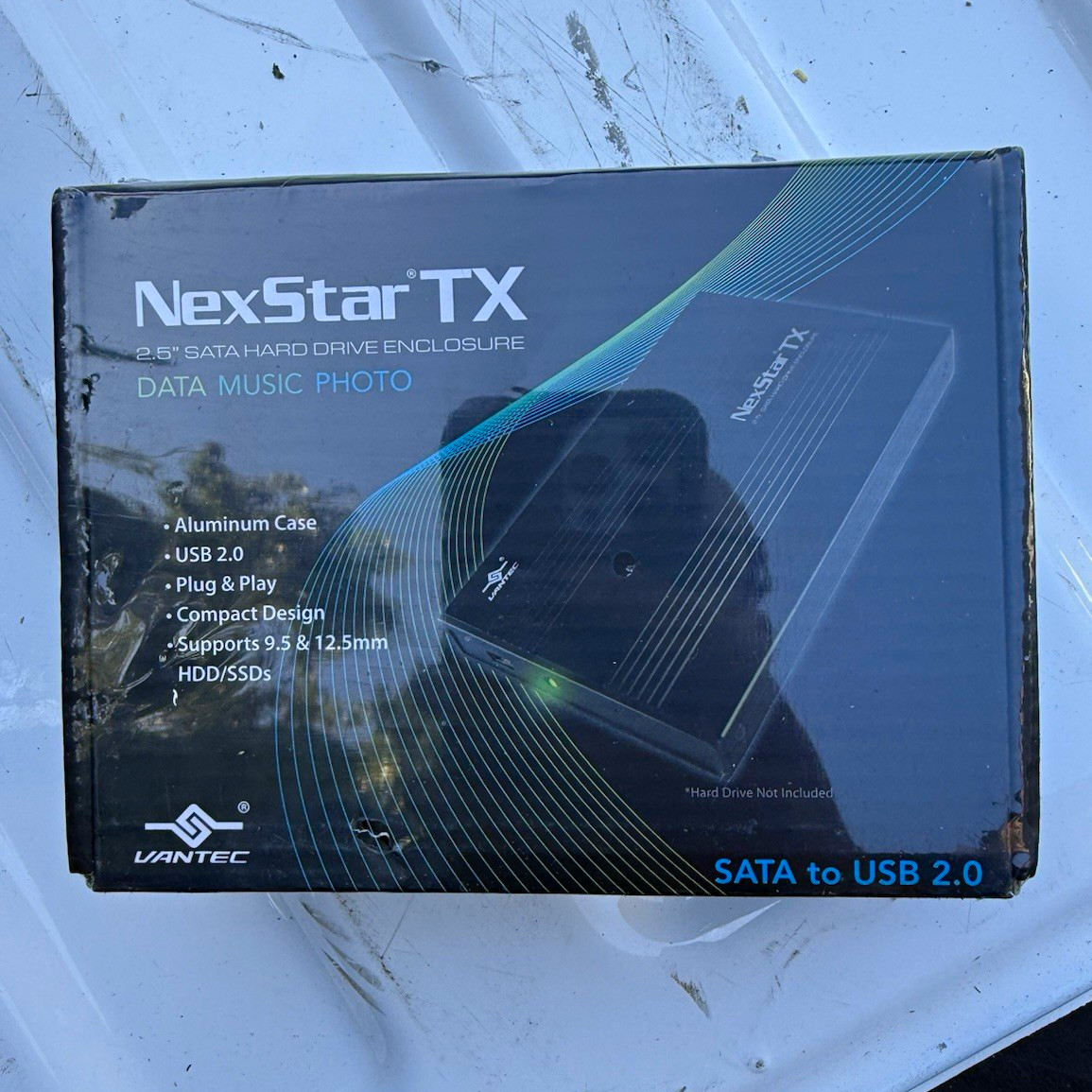 Vantec NexStar TX 2.5in SATA I/II/III to USB 2.0 HDD Enclosure Black