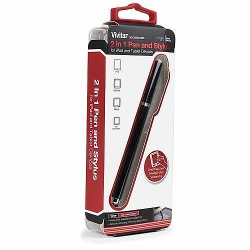 Vivitar V89288 2 in 1 Pen & Stylus for iPad iPhone Tablets Smart Phone