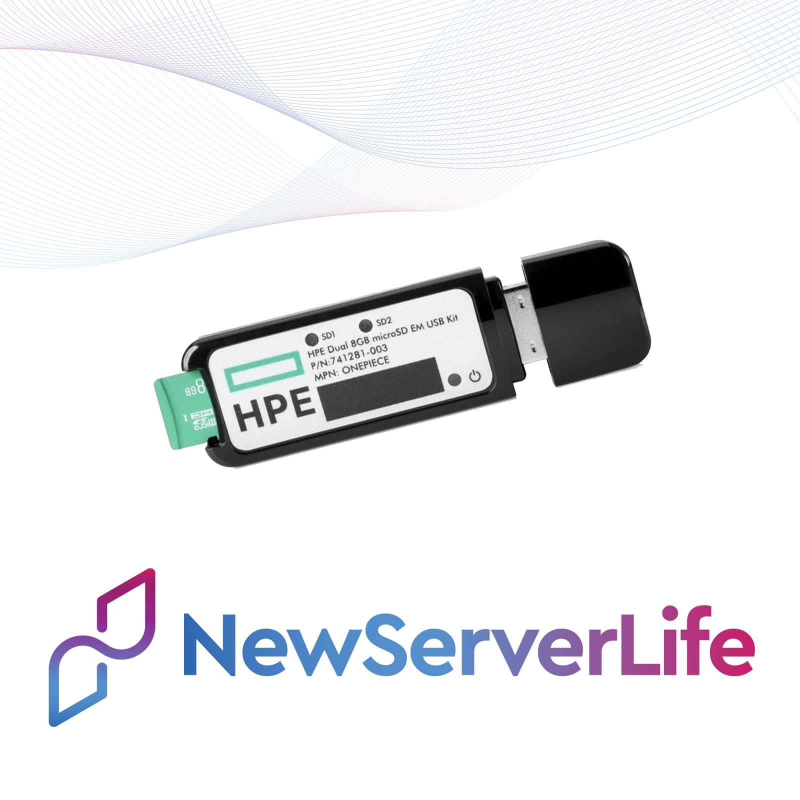 HPE 870891-001 MicroSD EM USB Kit 2x 8GB MicroSD Cards 741281-004