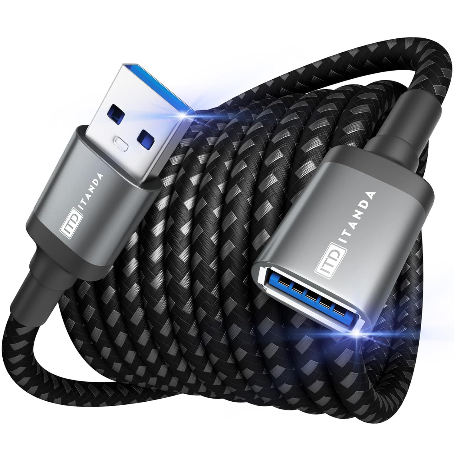 ITD ITANDA 10FT USB Extension Cable USB 3.0 Extension Cord Type A Male to Female